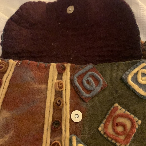 NEW Anthropologie Rising Tide handmade wool purse - Picture 3 of 16